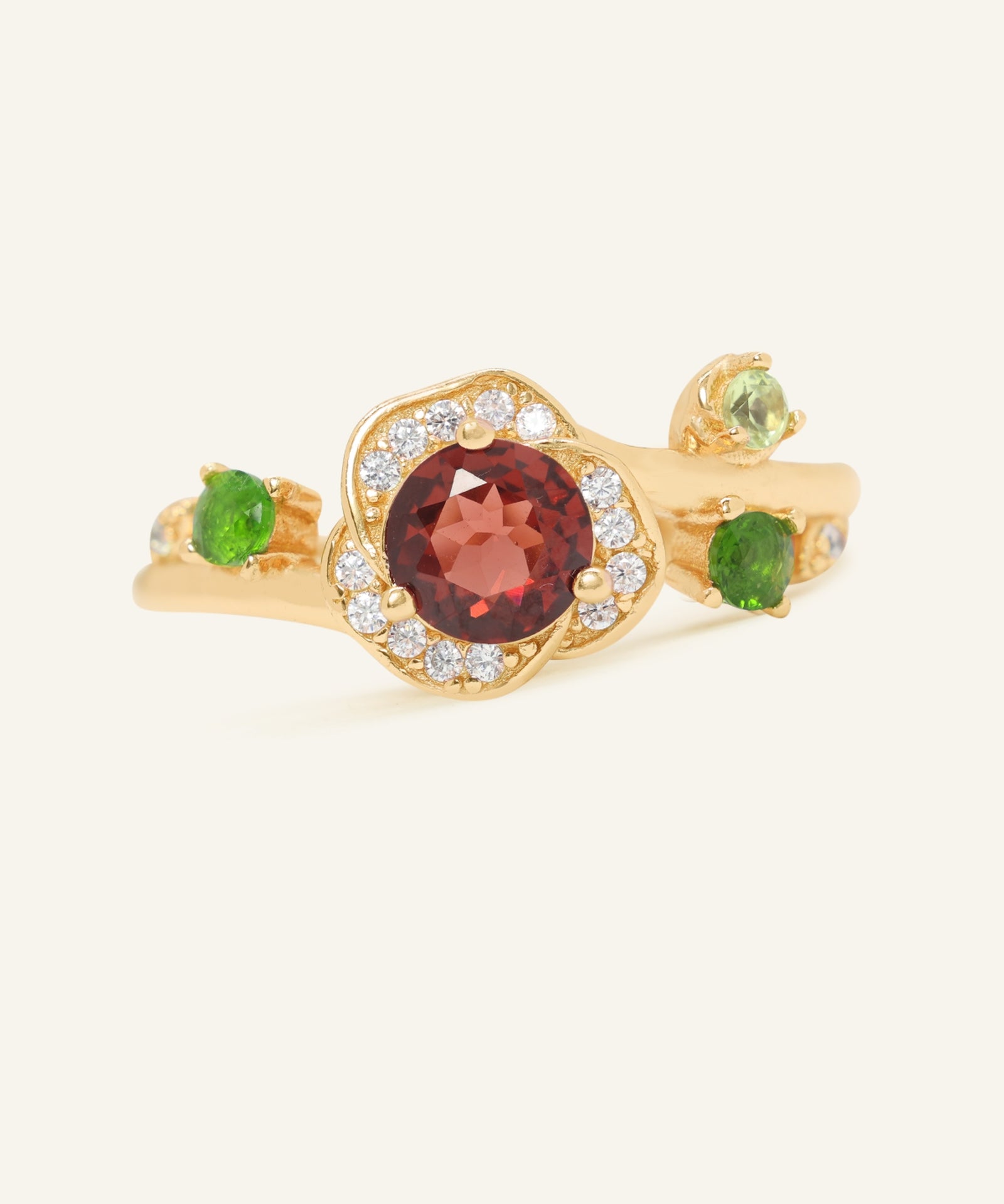 Garnet Rose Ring