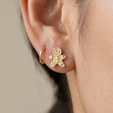 Gingerbread Man Studs
