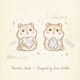 Hamster Mother of Pearl Studs