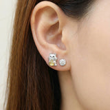 Hamster Mother of Pearl Studs