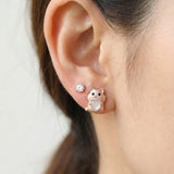 Hamster Mother of Pearl Studs