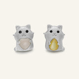 Hamster Mother of Pearl Studs