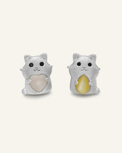 Hamster Mother of Pearl Studs