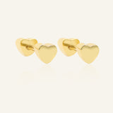 Heart Barbell Screwback Studs