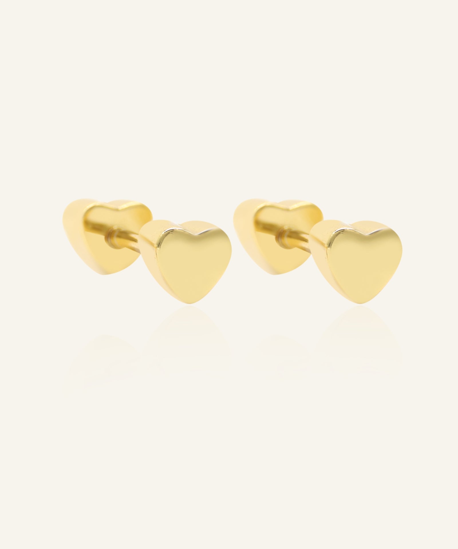 Heart Barbell Screwback Studs