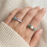 Eternity Heart Moissanite Band (Pastel Rainbow) by Elate