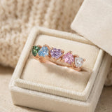 Eternity Heart Moissanite Band (Pastel Rainbow) by Elate
