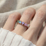 Eternity Heart Moissanite Band (Pastel Rainbow) by Elate