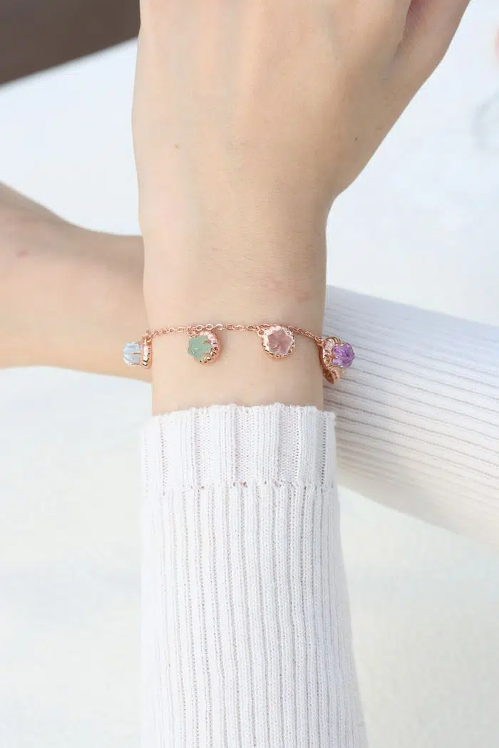 Ice Gem Biscuit Charm Slider Bracelet Model