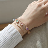 Ice Gem Biscuit Charm Slider Bracelet