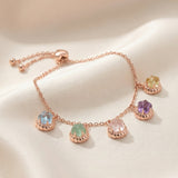 Ice Gem Biscuit Charm Slider Bracelet