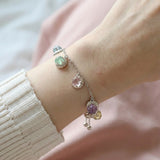 Ice Gem Biscuit Charm Slider Bracelet