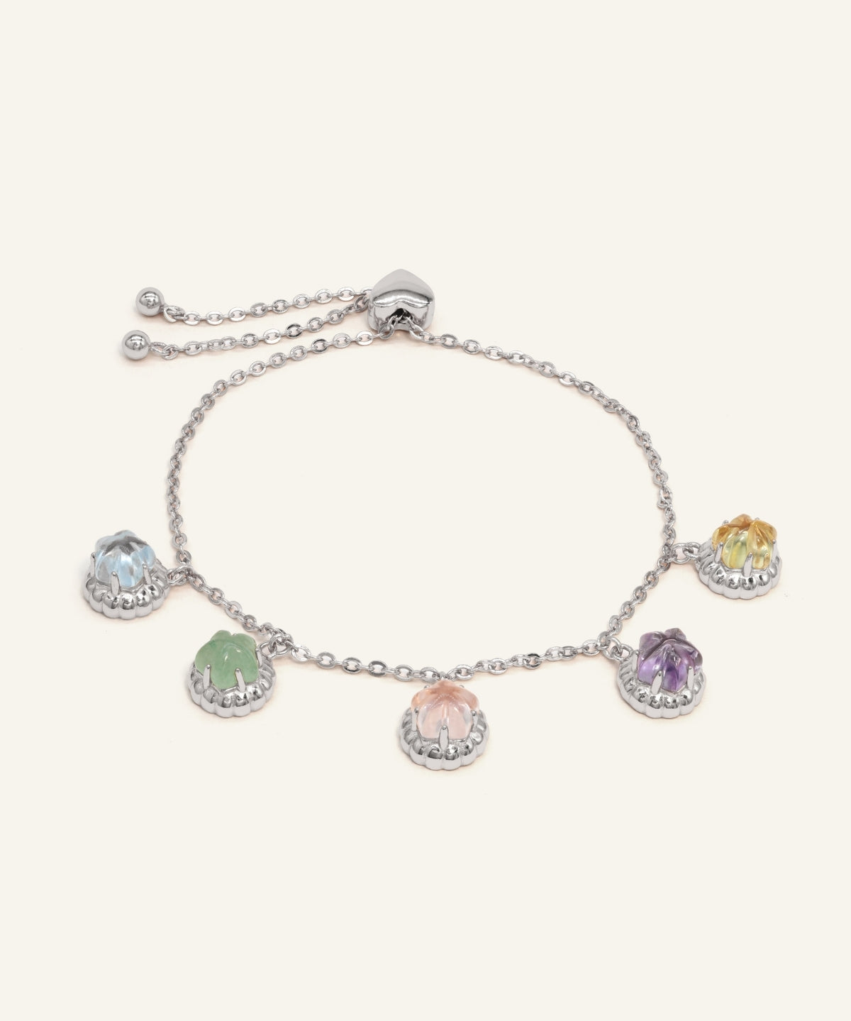 Ice Gem Biscuit Charm Slider Bracelet