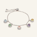 Ice Gem Biscuit Charm Slider Bracelet