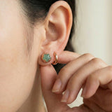 Ice Gem Biscuit Studs (Aventurine)