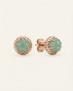 Ice Gem Biscuit Studs (Aventurine)