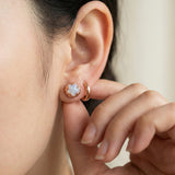 Ice Gem Biscuit Studs (Blue Lace Agate)