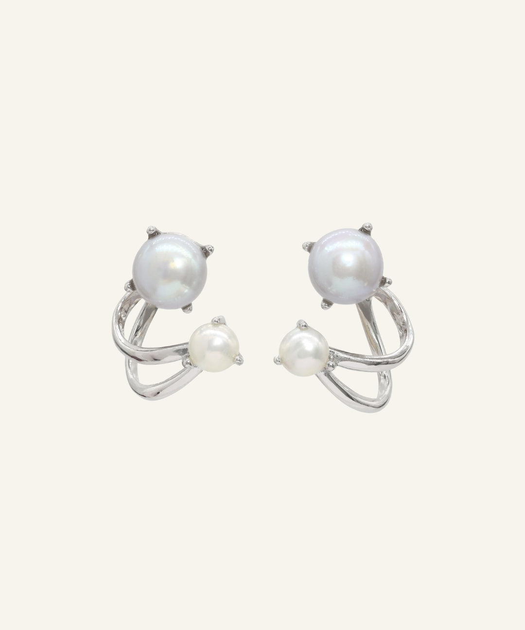 Illusion Ear Jackets (Pearl) by Elate