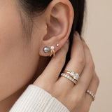Illusion Ear Jackets (Pearl) by Elate