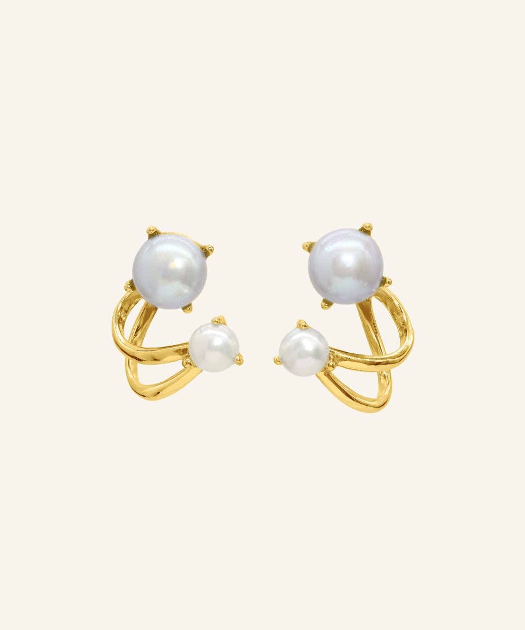 Illusion Ear Jackets (Pearl) by Elate