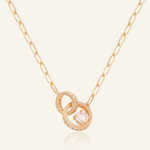Interlocking Rings Necklace – Rose Gold
