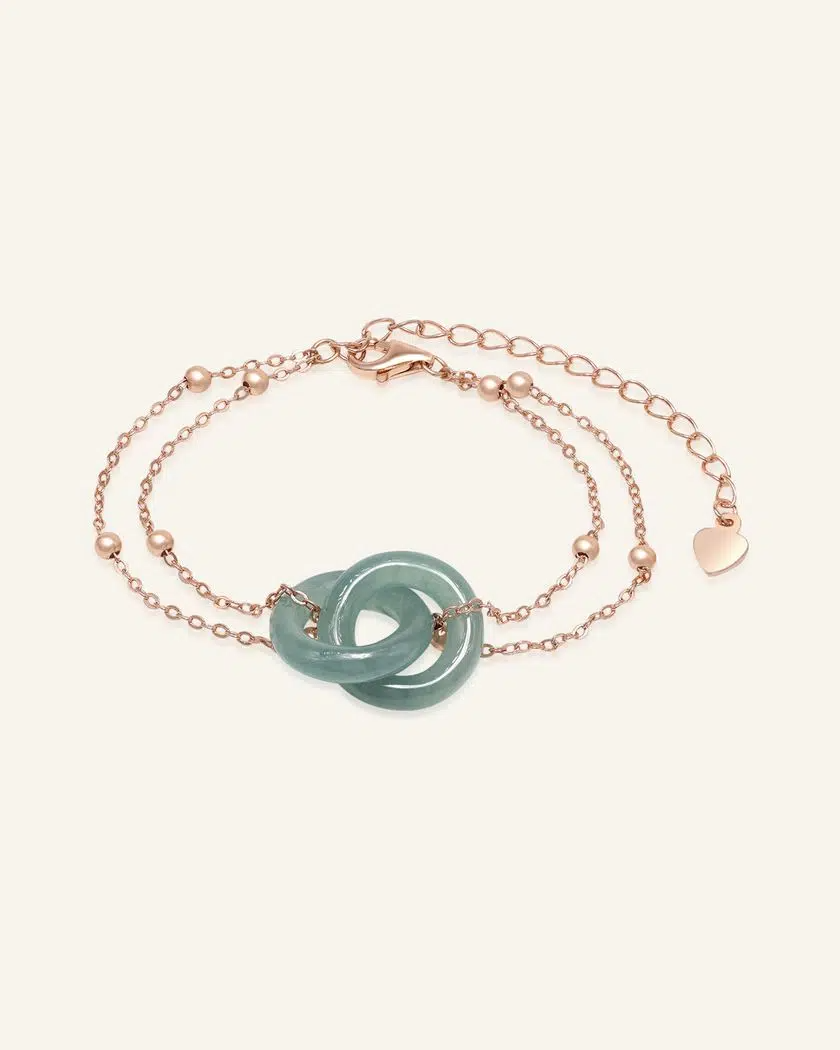 Jadeite Infinity Lock Bracelet