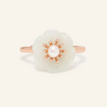 Elegant jadeite knot ring crafted in rose gold, featuring a timeless design symbolizing unity and strength.