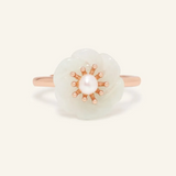 Elegant jadeite knot ring crafted in rose gold, featuring a timeless design symbolizing unity and strength.