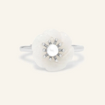 Elegant jadeite knot ring crafted in silver, featuring a timeless design symbolizing unity and strength.	