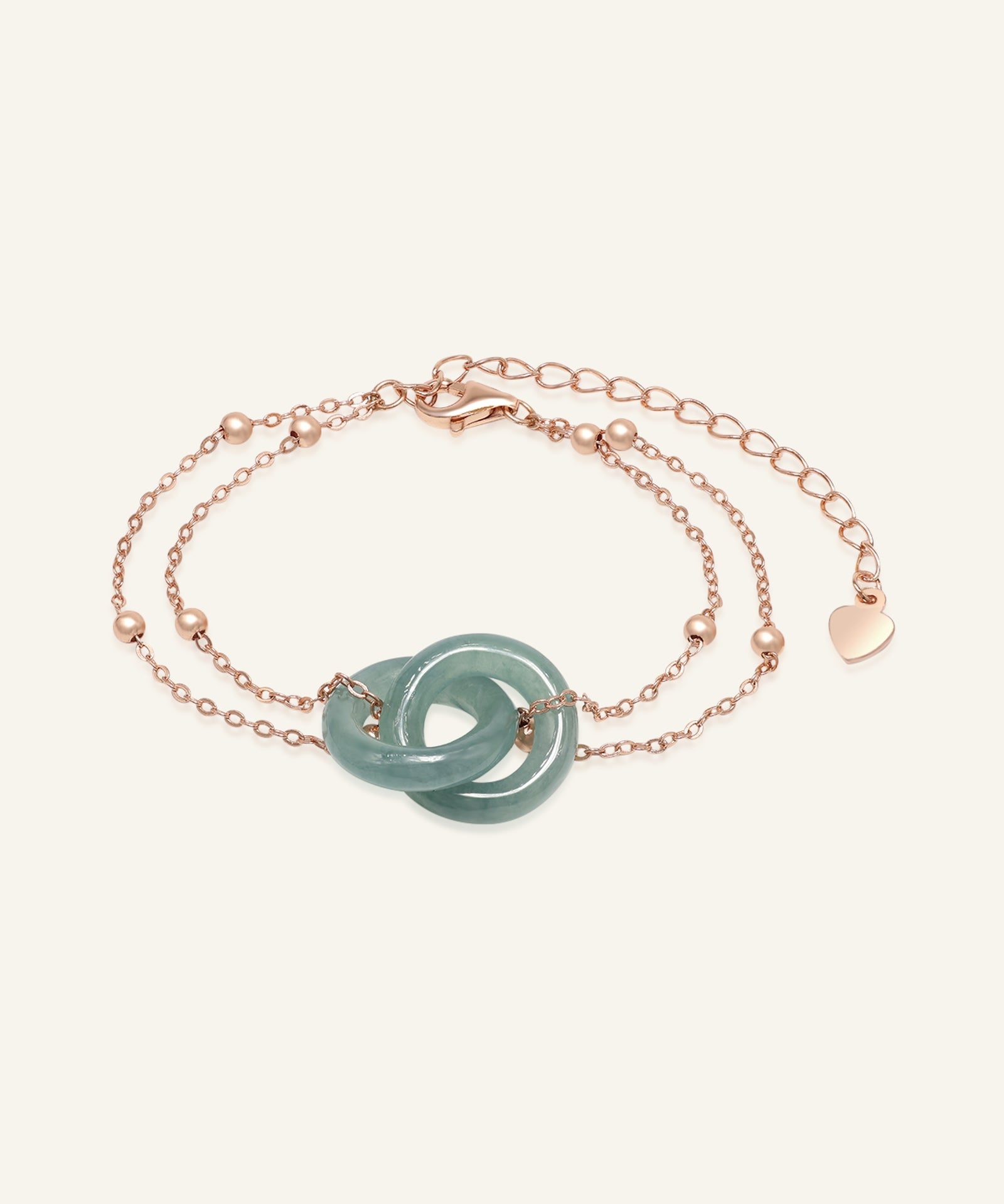 Jadeite Infinity Lock Bracelet