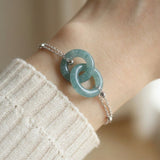 Jadeite Infinity Lock Bracelet
