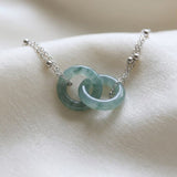 Jadeite Infinity Lock Bracelet