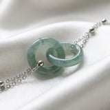 Jadeite Infinity Lock Bracelet