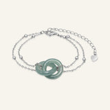 Jadeite Infinity Lock Bracelet
