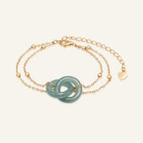 Jadeite Infinity Lock Bracelet