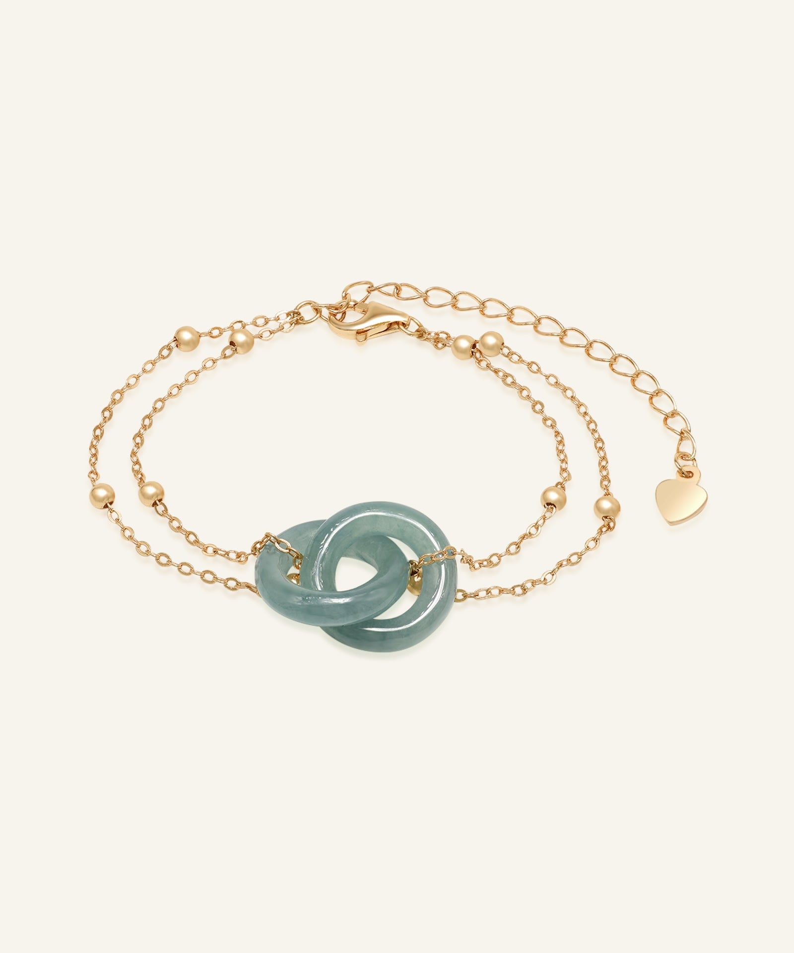 Jadeite Infinity Lock Bracelet