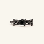 Lock Link Ring Black Spinel Black Gold