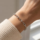 Lock Link Bracelet | Elate in silver, worn on a model