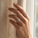 Lock Link Ring (White Moissanite) by Elate