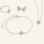 Macaron Tourmaline Clover Set Silver