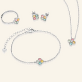 Macaron Tourmaline Clover Set Silver