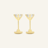 Martini Screwback Studs by Elate