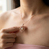 Medallion Starburst Opal Necklace