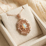 Medallion Starburst Opal Necklace