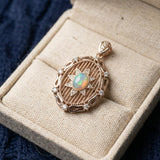 Medallion Starburst Opal Necklace