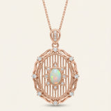 Medallion Starburst Opal Necklace