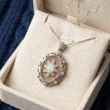 Medallion Starburst Opal Necklace