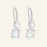 Opal Ear Drops Silver