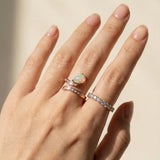 Adjustable Band Opal Ring in Rose Gold
