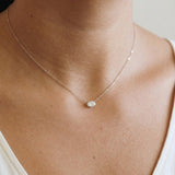Signature Oval Moissanite Necklace (1 Carat)